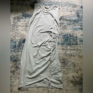 Sleeveless Organic Cotton Gray Dress